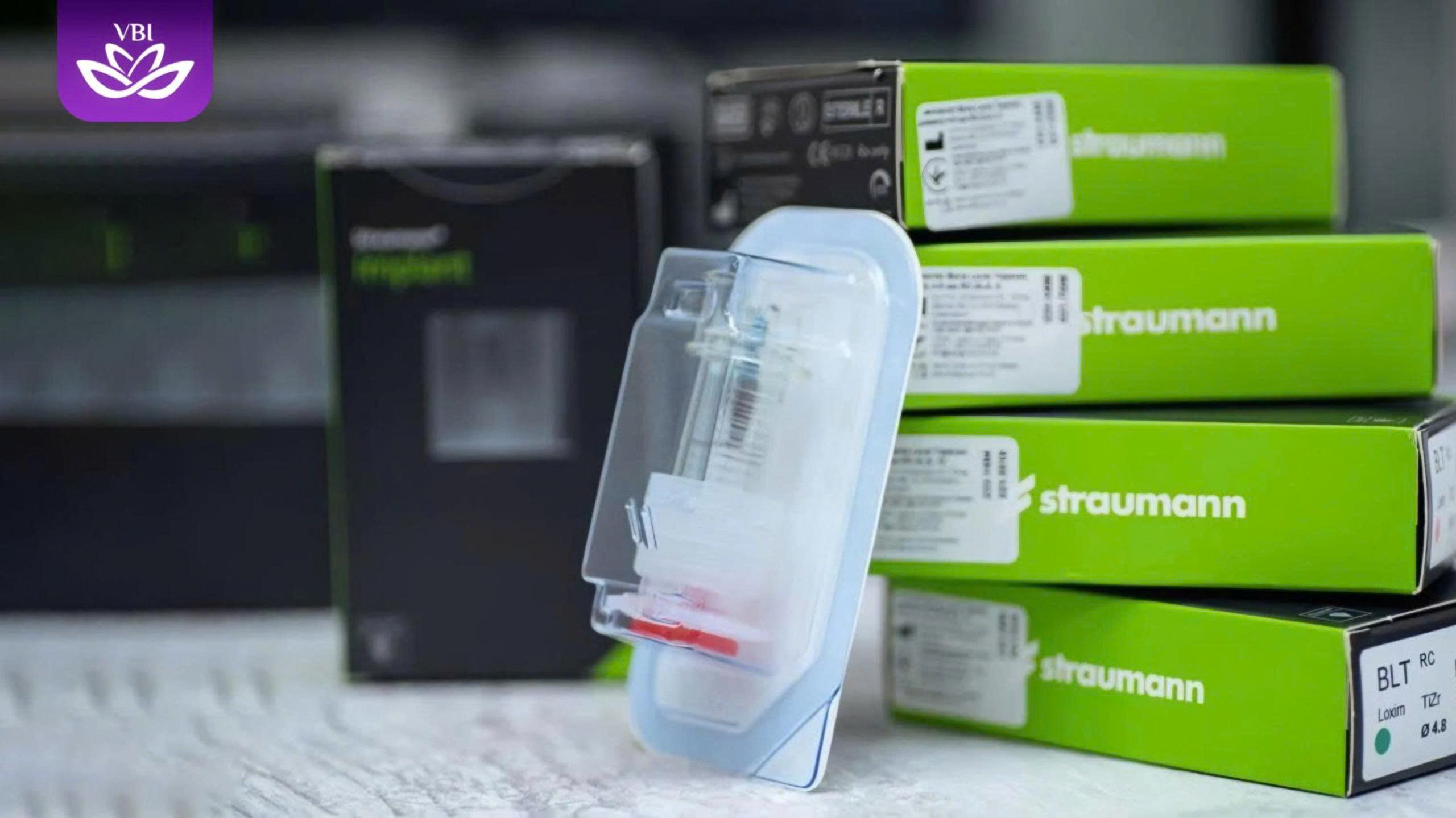 Authentic packaging of the best dental implant brands in vietnam including Straumann SLA Active