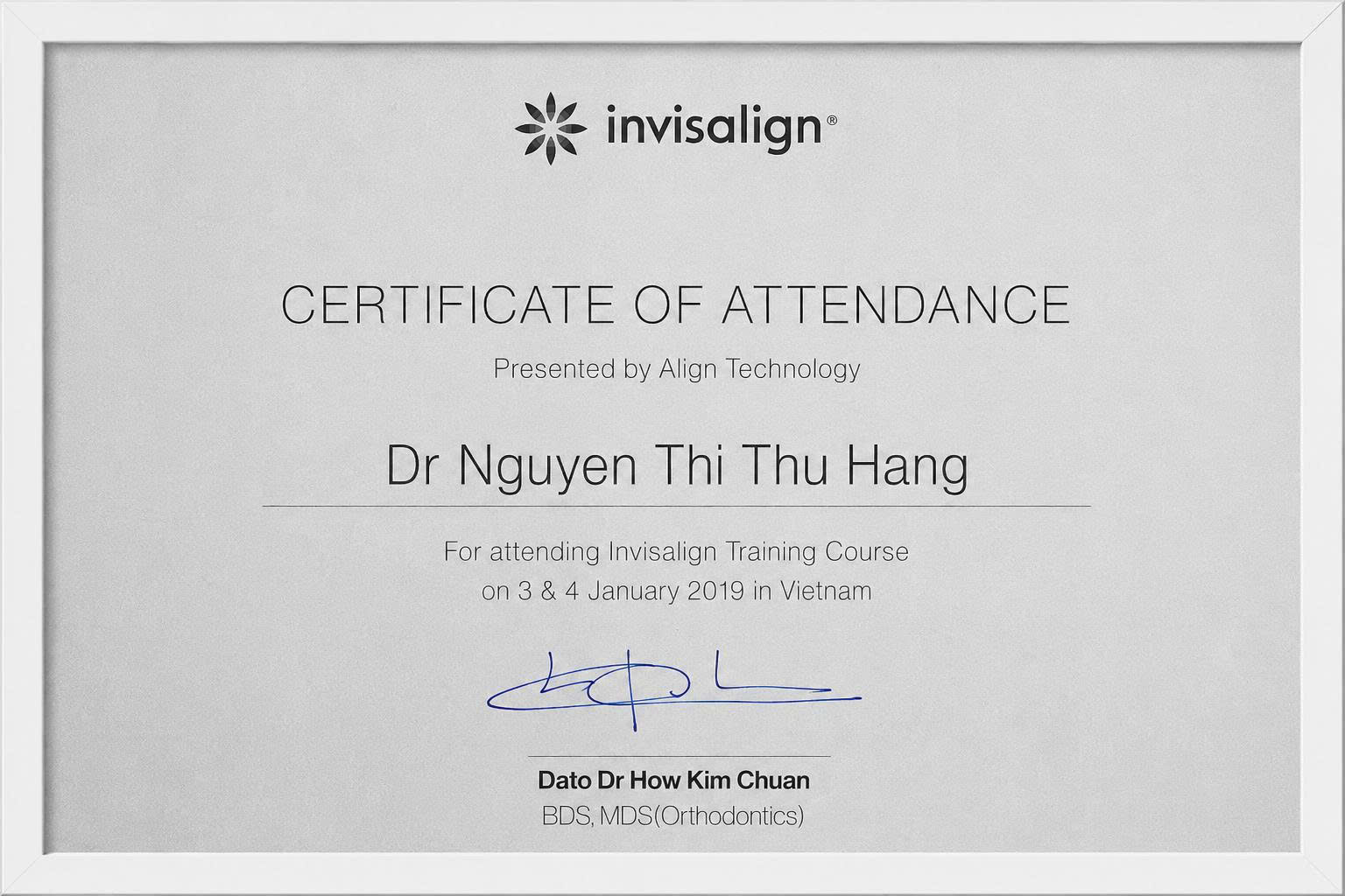 CKI certificates of the best dentist in hanoi