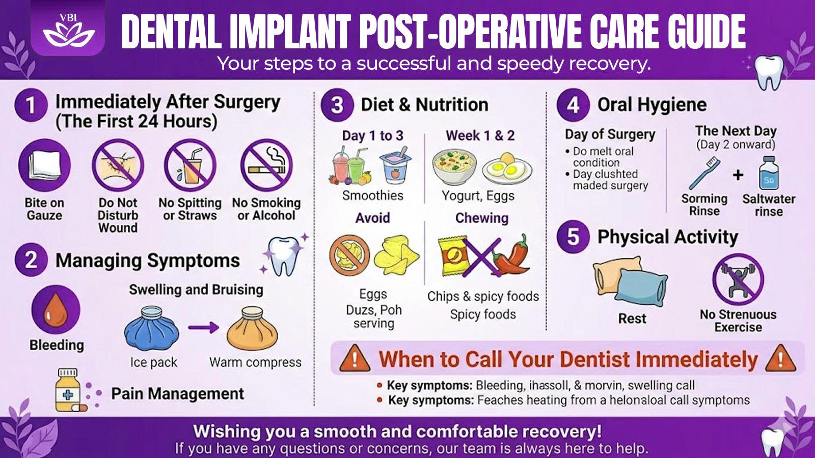 English dental implant warranty and aftercare guide