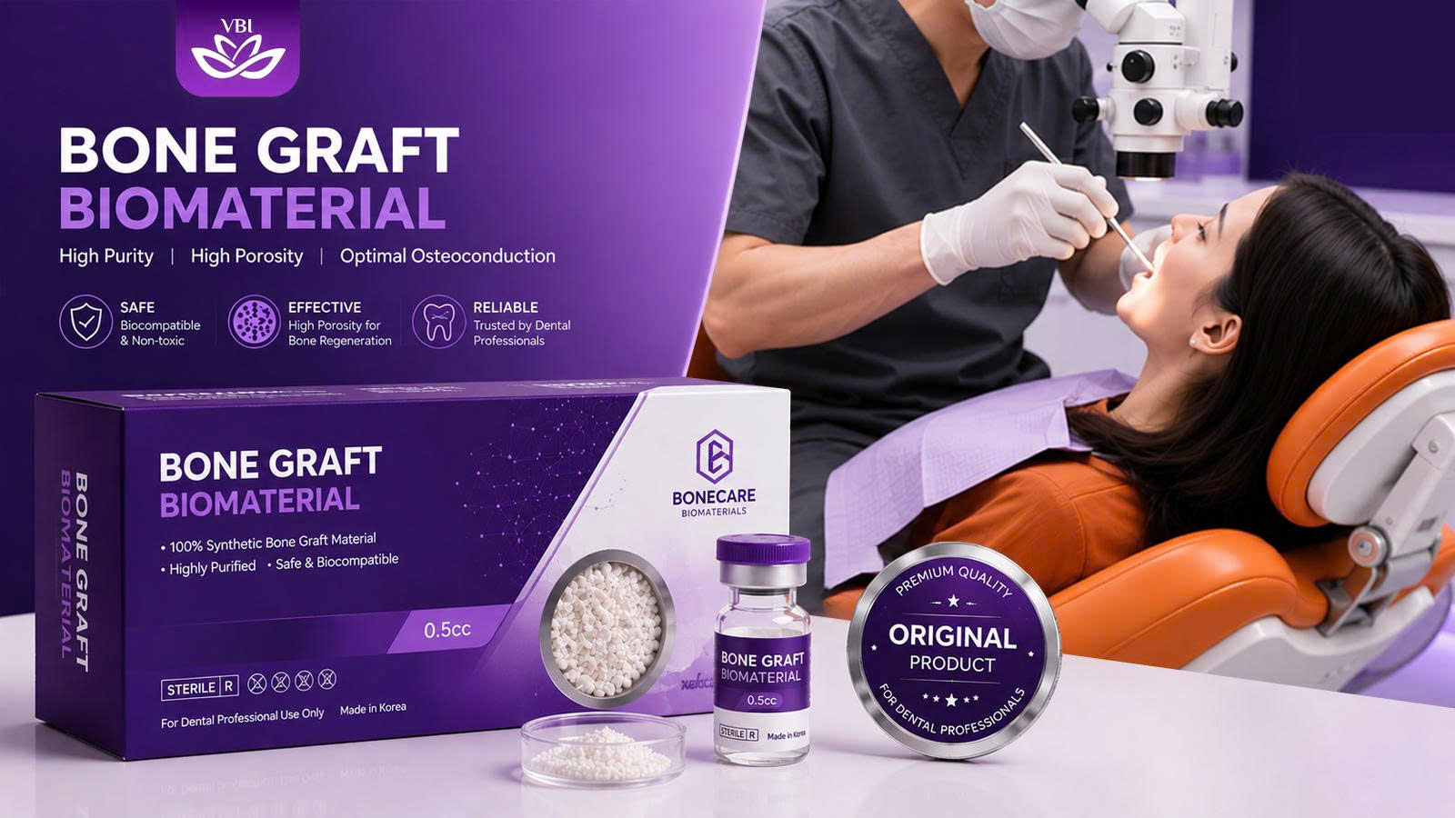 Authentic Geistlich Bio Oss material ensuring transparent cost of bone grafting vietnam